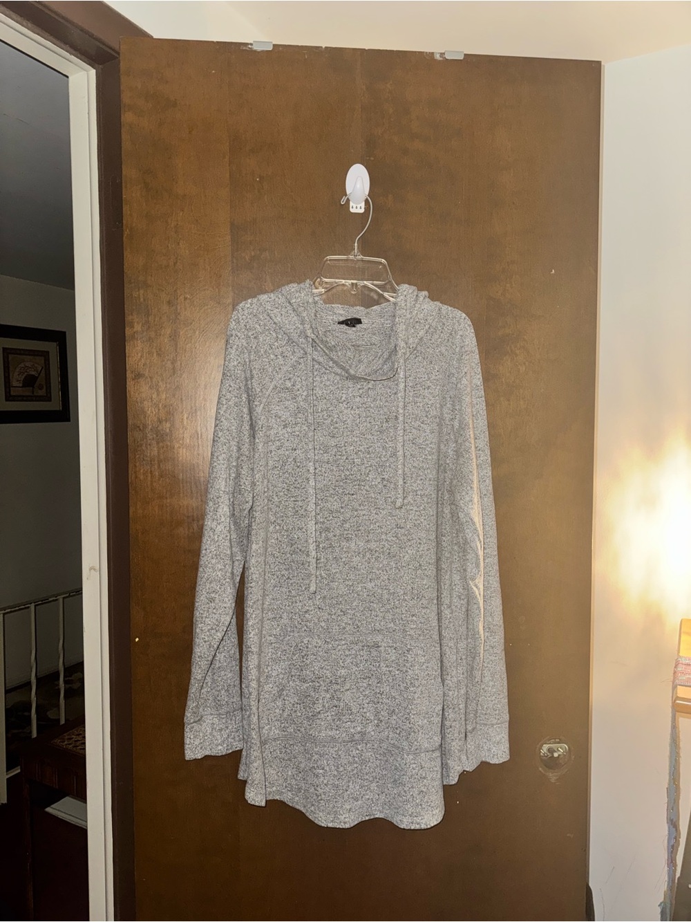 torrid Light Gray Hooded Knit Hoodie